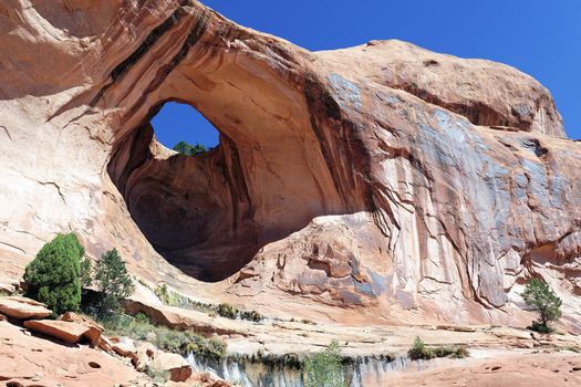 horizontal view famous Bowtie Arch, USA