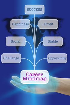 Hand Hold Wonder Seven of Career Maind Map