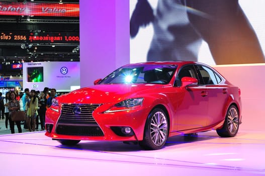 BANGKOK, THAILAND - MAR 30: Lexus IS 300 H Car shown at the Bangkok Motor Show 2013 in Bangkok, Thailand on March 30, 2013.