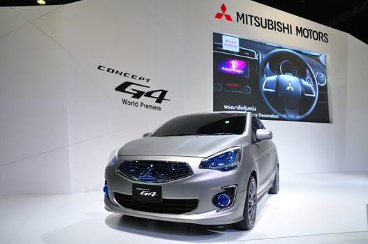 BANGKOK, THAILAND - MAR 30: Mitsubishi G4, Concept Car, shown at the Bangkok Motor Show 2013 in Bangkok, Thailand on March 30, 2013.