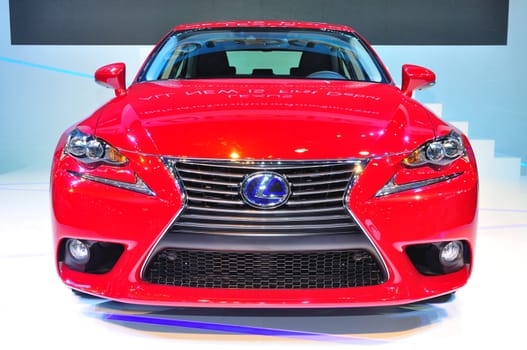 BANGKOK, THAILAND - MAR 30: Lexus IS 300 H Car shown at the Bangkok Motor Show 2013 in Bangkok, Thailand on March 30, 2013.