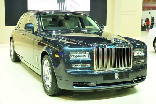 BANGKOK, THAILAND - MAR 30: Rolls royce Phantom II car shown at the Bangkok Motor Show 2013 in Bangkok, Thailand on March 30, 2013.