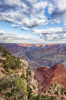 view of Grand Canyon and Colorado river, USA