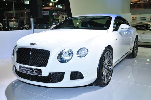 BANGKOK, THAILAND - MAR 30: Benley Continental GT speed car shown at the Bangkok Motor Show 2013 in Bangkok, Thailand on March 30, 2013.