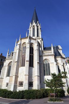 famous Saint-Georges church in Lyon city and blue sky
