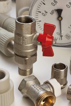 Plumbing fixtures and piping parts