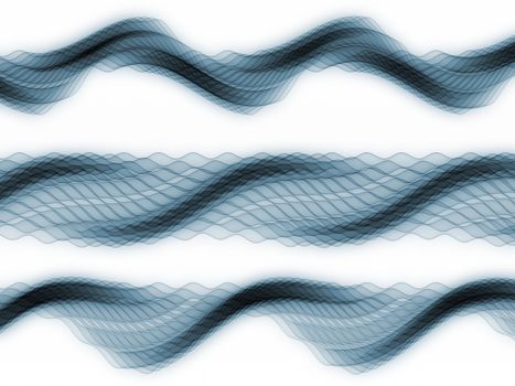 Abstract sine waves rendered in teal against white background