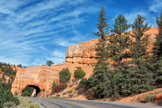 famous Road to Bryce Canyon National Park, USA