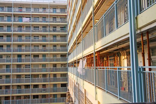 Packed Hong Kong public housing estate