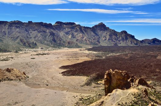 Mountain landscape of Teide National Park. Tenerife, Canary Islands