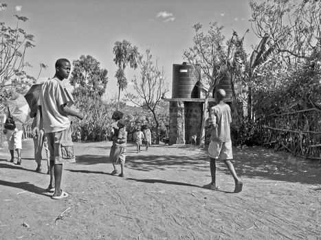 People going to the local market near Konso area in Ethiopia.