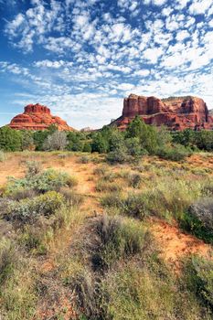 view of the red rocks of Sedona, Arizona 