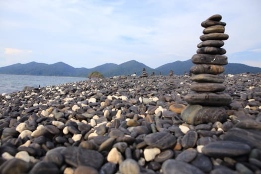 pebble on island, Lipe island, Thailand