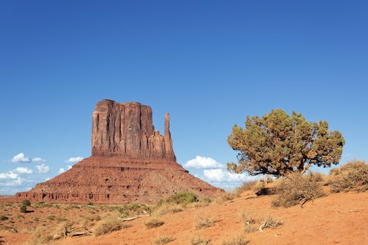 horizontal view of Monument Valley Navajo Tribal Park, Arizona. 