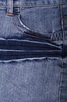 Blue jeans fabric with pocket can use as background 