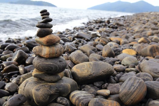 pebble on island, Lipe island, Thailand