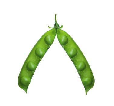 peas isolated on white background