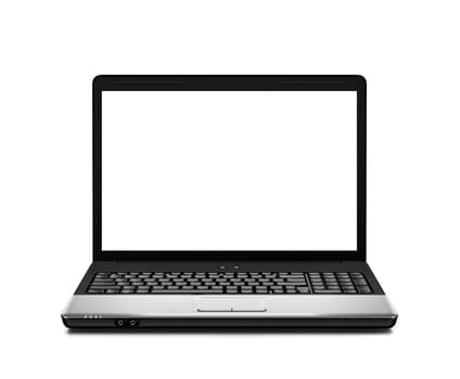 Laptop isolated on white, clipping path included