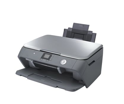 color printer device isolated on white background