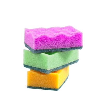 Sponge dish isolated on white