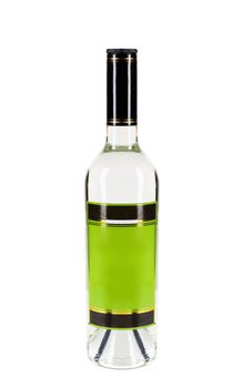 bottle of vodka isolated on white background