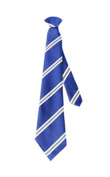 blue tie isolated on white background