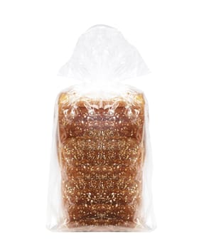 Bread packaging. Isolated