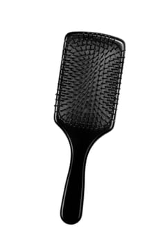 hairbrush on white background