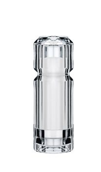 close up of salt shaker on white background with clipping path