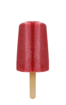 ice cream pop strawberry isolated on white