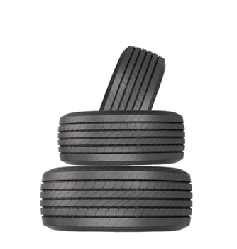 Wheels isolated on white background