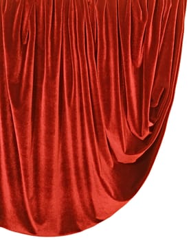Red Satin Border.Isolated on white