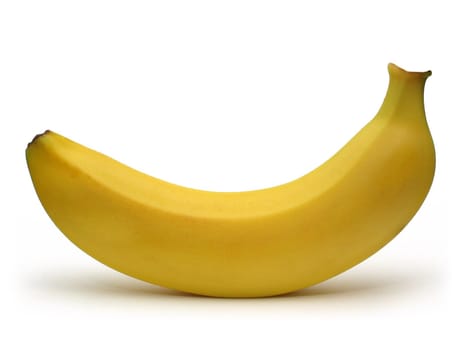 Ripe banana isolated on white background