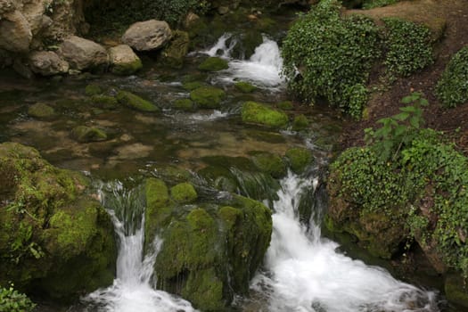 picturesque brook at mountains