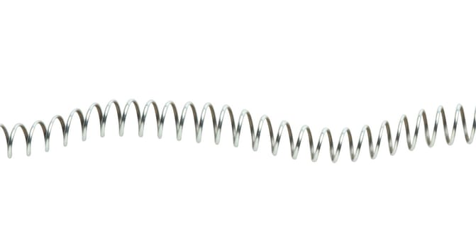 Metal spring isolated on white