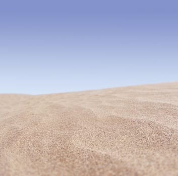 Sand and sky with clouds