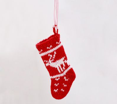 Christmas sock isolated on white background