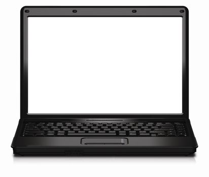 Open notebook isolated on white background