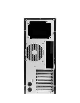 gray computer case, photo on the white background