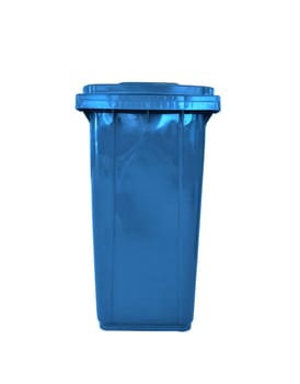 plastic garbage bin isolated