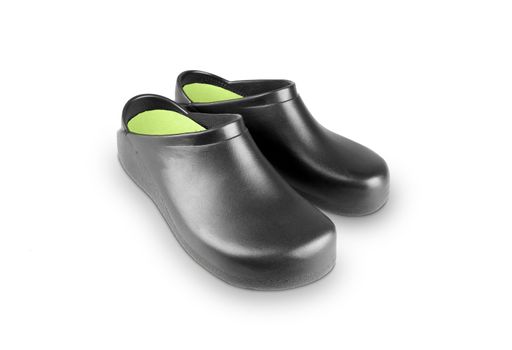 rubber boots isolated on white background.