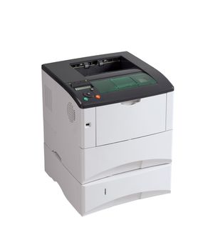 printer under the white background.