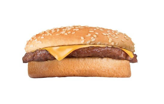 big hamburger isolated on white