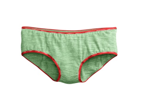 green women's briefs isolated