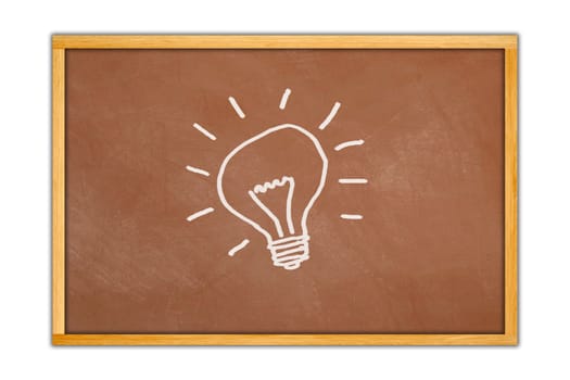 bulb idea on brown board