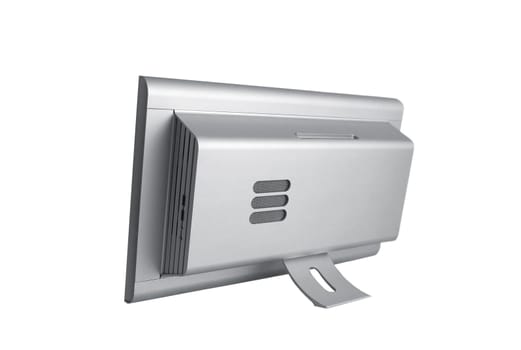Computer Monitor. Rear view, isolated
