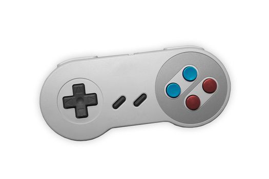 gray game controller isolated