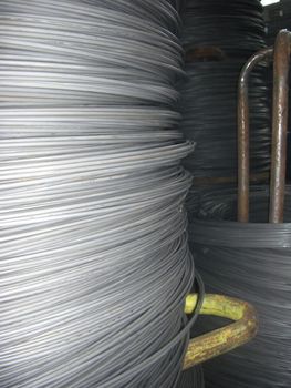 close up of steel wire