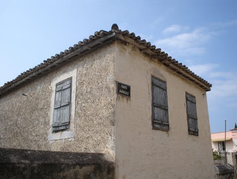 Old house of Aegina island in Aghia Marina                               