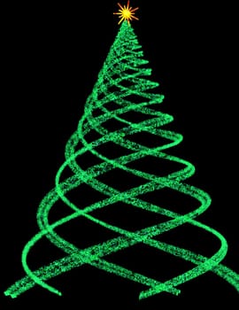 A stylized modern Christmas tree